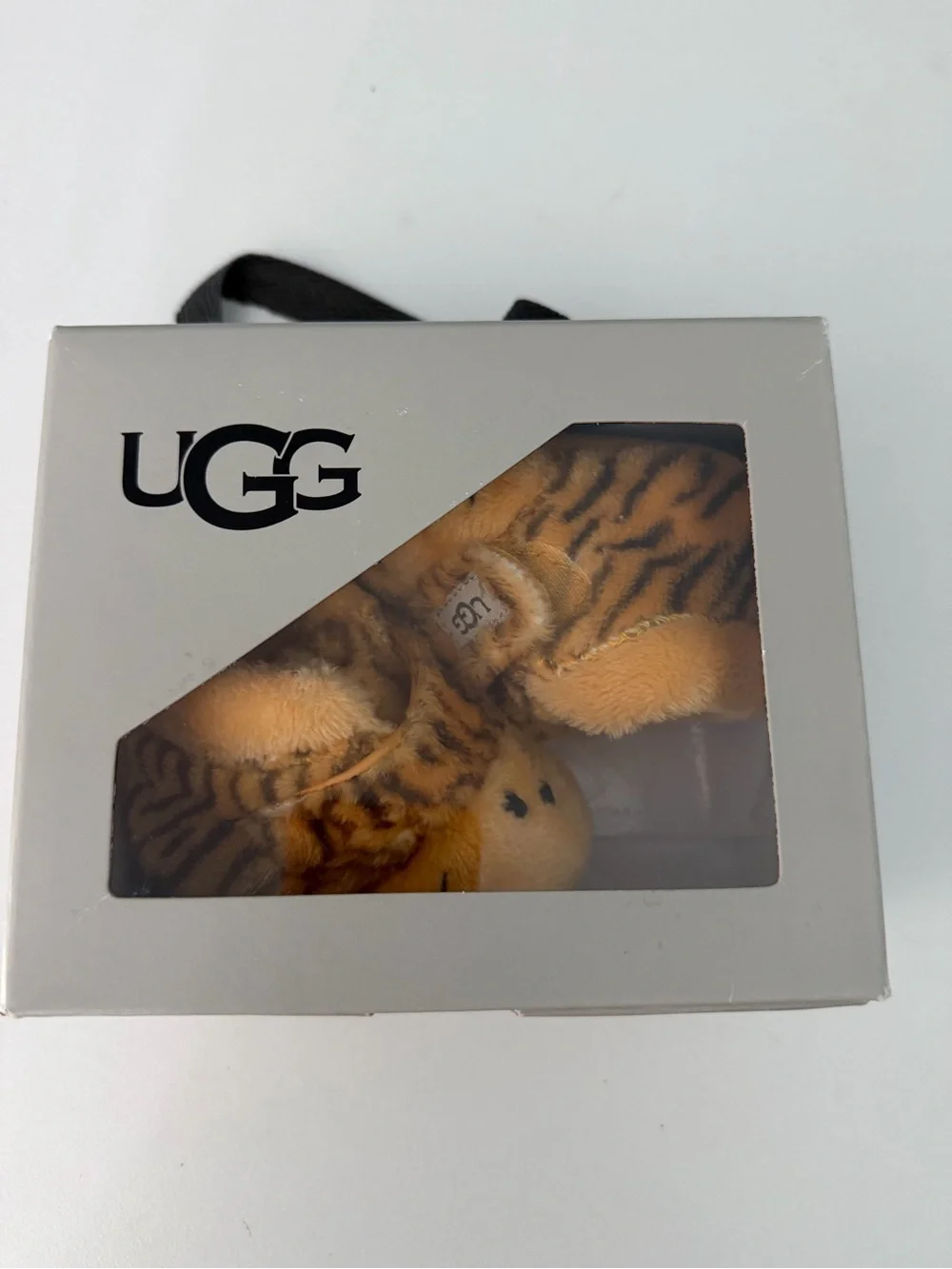 UGG Kids Plush Tiger Booties in Orange and Brown